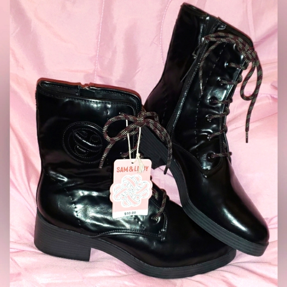 SAM AND LIBBY MELANIE BOOTS BLACK SIZE 11